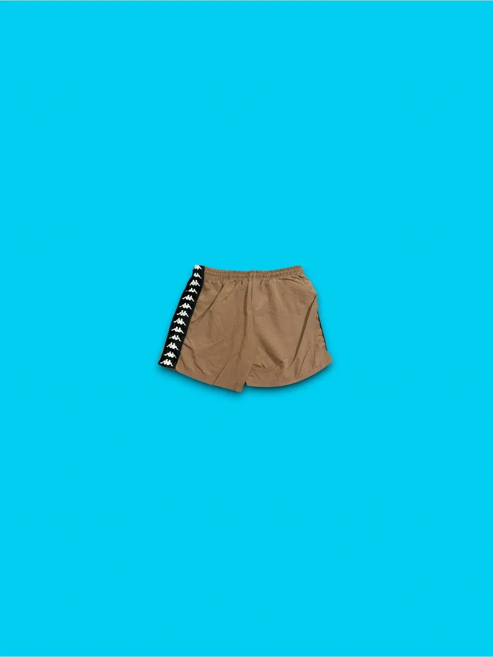 Kappa Banda Coney Active Shorts Brown Logo Tape Mesh Lined Men’s Large